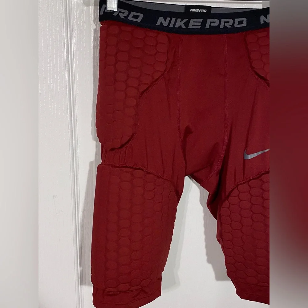 NIKE Pro Combat Padded Base Layer Football Shorts Red Men’s Small
